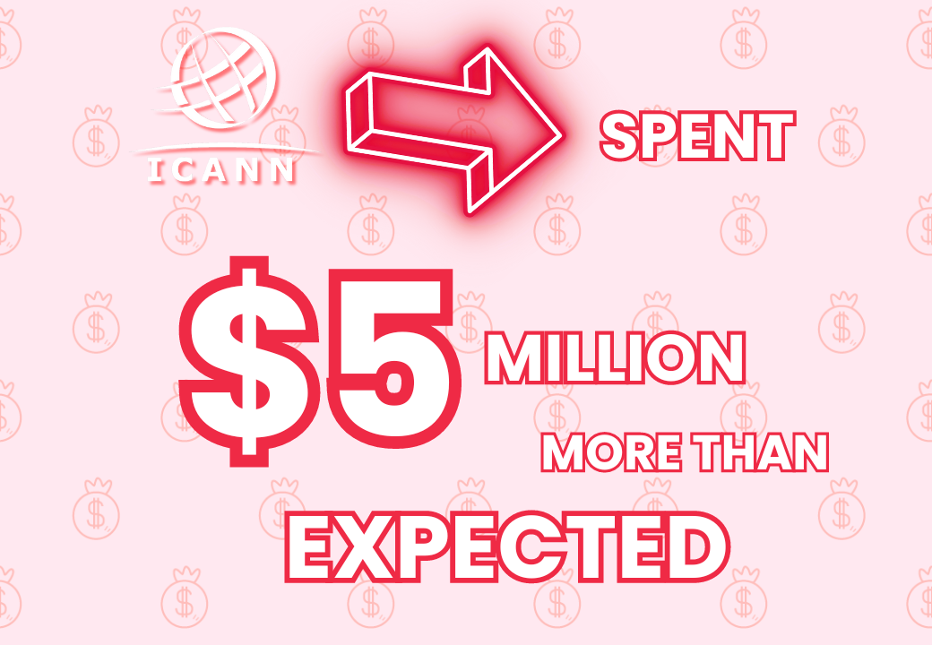 ICANN Spent $5 Million More