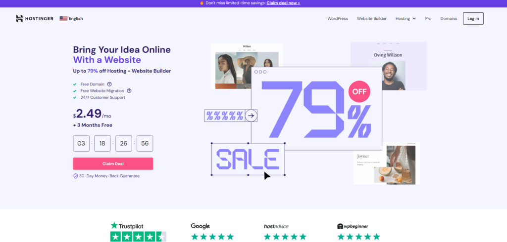 Hostinger.com website