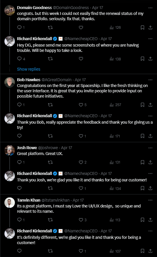 Tweeter reaction
